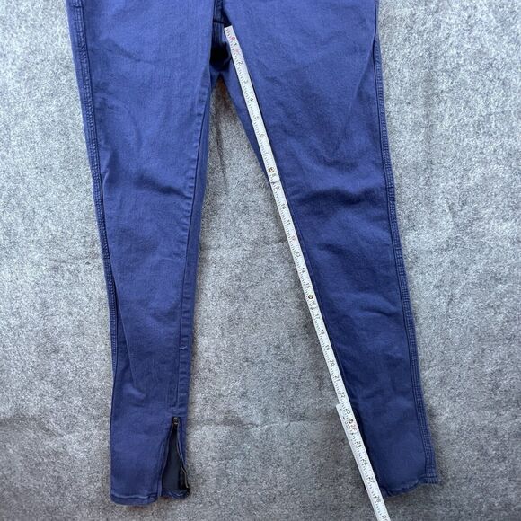 Tiger X Horse Denim Pants Mens 28 Blue Skinny Zip Ankle Flap Pocket Streetwear - Picture 5 of 10
